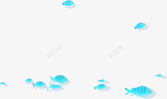 卡通海滩小鱼群海底动物png免抠素材_新图网 https://ixintu.com 动物 卡通 海底 海滩 鱼群