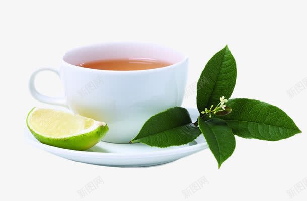 茶水png免抠素材_新图网 https://ixintu.com 下午茶 新鲜的茶叶图片 柠檬图片 白色的杯子图片