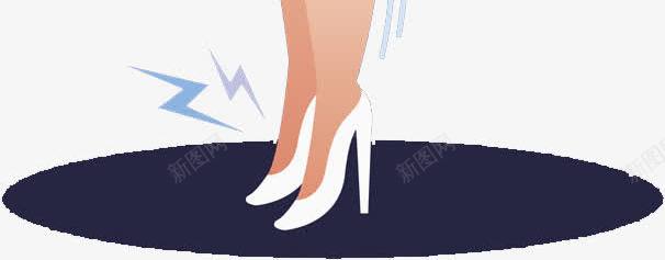 腰椎问题png免抠素材_新图网 https://ixintu.com 卡通人物 女性 现代青年 白领 红色连衣裙 腰椎问题 腰间盘突出 金色头发