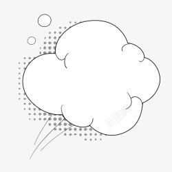 创意气泡广告语云朵白色创意卡通动漫框矢量图高清图片