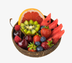 西瓜果盘实物新鲜美味水果盘高清图片
