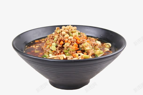 豌豆杂酱面png免抠素材_新图网 https://ixintu.com 传统美食 杂酱面 美食小吃 臊子面 豌杂面 豌豆面 重庆小面 餐饮美食 高清菜谱用图