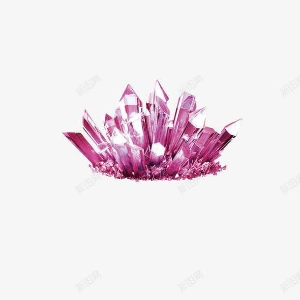 紫色立体水晶柱子png免抠素材_新图网 https://ixintu.com 几何 水晶 立体