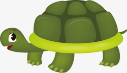 绿色小乌龟可爱的小乌龟矢量图高清图片