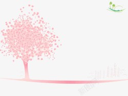 粉色小树粉色小树系列PPT背景高清图片