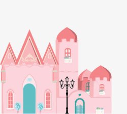 城堡结婚粉色教堂高清图片