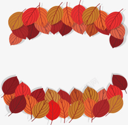 美丽秋叶美丽的红色秋叶矢量图高清图片