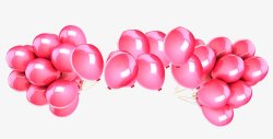 少女色系气球装饰元素粉红色系少女心高清图片