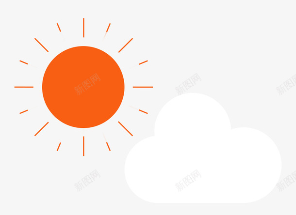 发光太阳和云朵png免抠素材_新图网 https://ixintu.com 云朵 太阳 太阳和云 白色云朵 红太阳 红色太阳