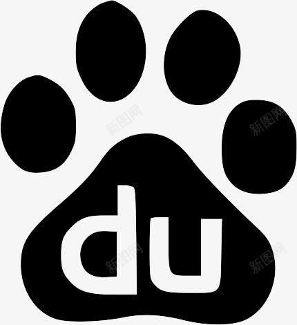 百度logo图标png_新图网 https://ixintu.com logo 百度 黑白