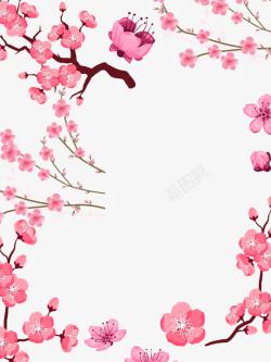 春季赏花春季粉色樱花节赏花高清图片