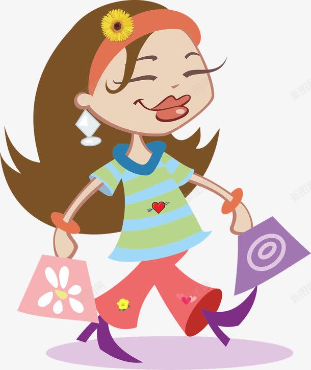 购物女性png免抠素材_新图网 https://ixintu.com 手提袋 消费者 购物