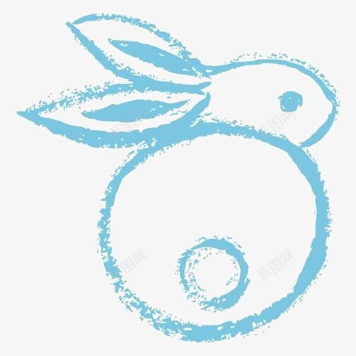 兔子png免抠素材_新图网 https://ixintu.com q版兔子 卡通 手绘 简约兔子 蓝色蜡笔兔子 蜡笔兔子