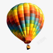 多彩热气球漂浮素材