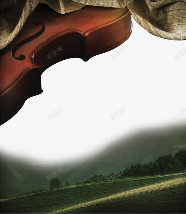 小提琴png免抠素材_新图网 https://ixintu.com 小提琴 山水 彩色 海报装饰
