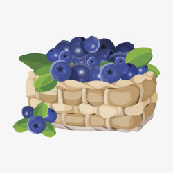 生鲜banner免费下载蓝色新鲜食物生鲜蓝莓卡通高清图片