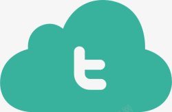 导航条设计素材云网站社会推特绿色云图标设置0高清图片