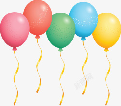 儿童节漂浮的气球矢量图素材