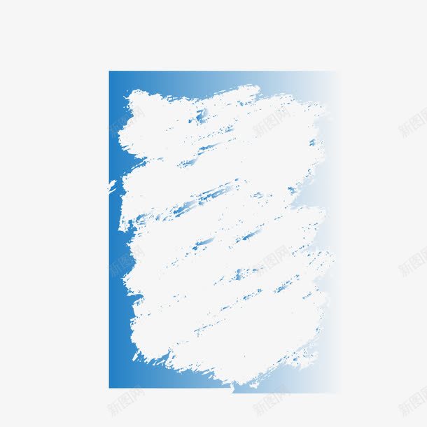 笔刷中国风框png免抠素材_新图网 https://ixintu.com 中国风 大文本框 渐变 笔刷 蓝白色