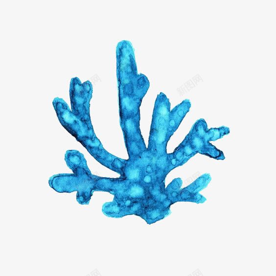 珊瑚png免抠素材_新图网 https://ixintu.com 创意珊瑚 手绘珊瑚 水彩珊瑚 蓝色珊瑚