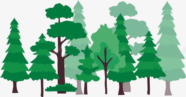 绿色大森林png免抠素材_新图网 https://ixintu.com 创意树木 卡通树木 木头 木桩 木桩元素 树木 树木元素 森林 森林木桩 矢量树木
