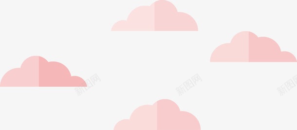 扁平化粉红色的云块png免抠素材_新图网 https://ixintu.com 云 云块 云彩 云朵 扁平化 粉红色 粉色 粉色的云
