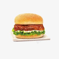 鸡肉沙拉板烧汉堡高清图片