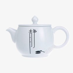 白瓷茶具羊脂白釉功夫茶壶高清图片