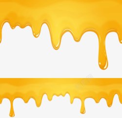 黄色黄油流淌的糖浆高清图片