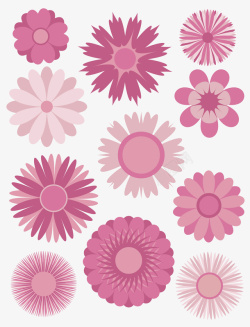花茂粉色花朵图案插画高清图片