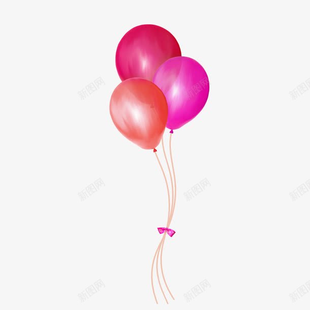 彩色气球png免抠素材_新图网 https://ixintu.com 一束气球 彩色气球 浪漫 红色 装饰