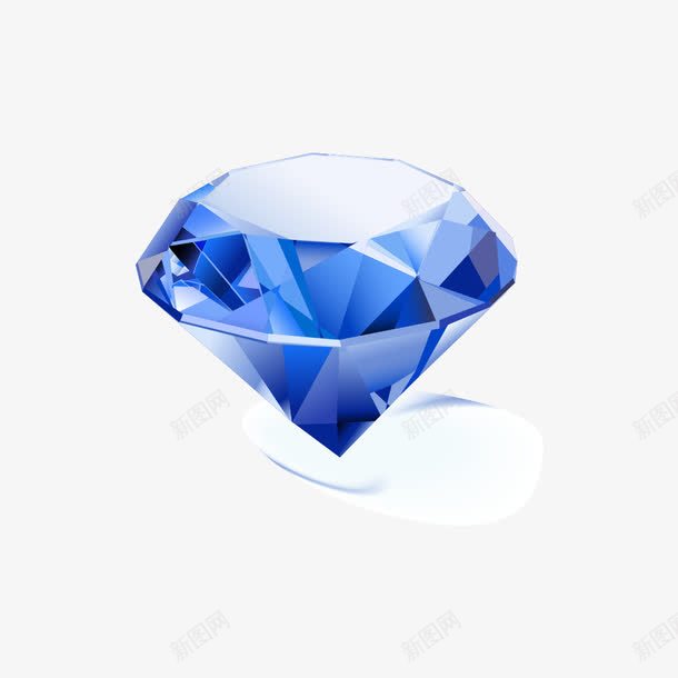 闪耀钻石png免抠素材_新图网 https://ixintu.com 宝石 蓝色钻石 蓝钻 闪耀钻石