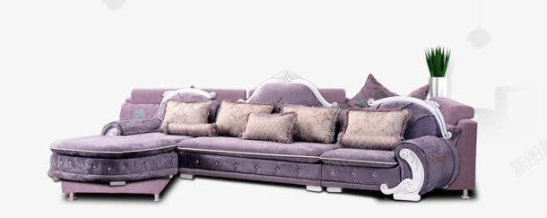 时尚紫色沙发png免抠素材_新图网 https://ixintu.com 创意家具 大沙发 家具 家居 布艺 时尚布艺 时尚沙发 欧式家具 现代简约家具 紫色沙发