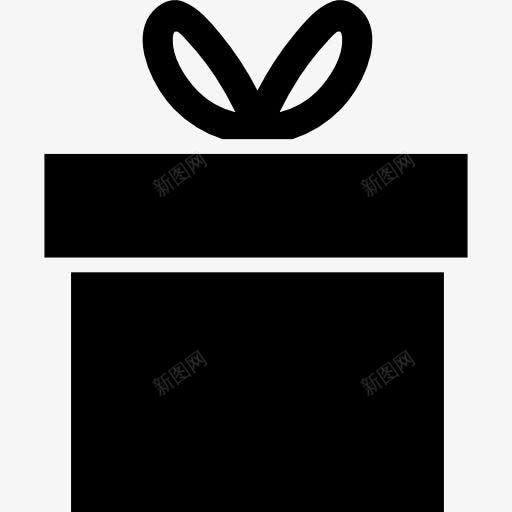 礼品盒剪影与丝带蝴蝶结上图标png_新图网 https://ixintu.com 丝带 形状 指出图标 盒 礼品 礼品盒 箱 赠品 黑色
