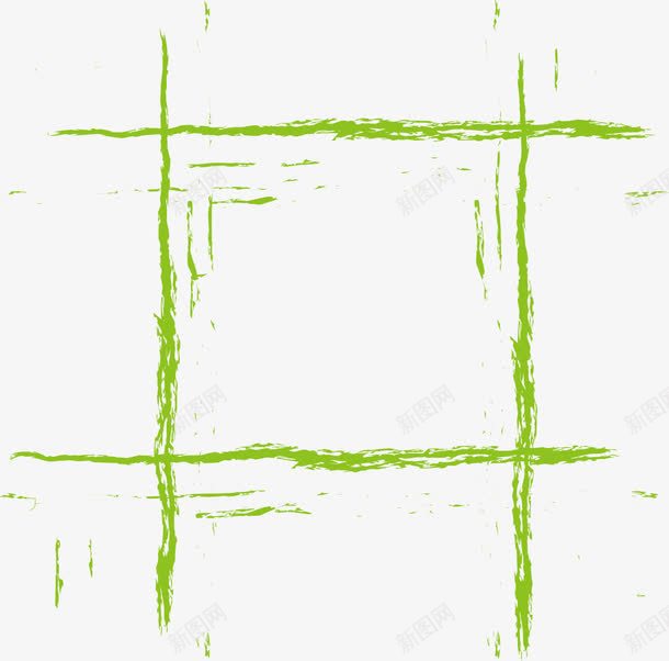 绿色线条框架png免抠素材_新图网 https://ixintu.com 框架 水彩 清新 简约 线条 绿色 蜡笔 边框纹理