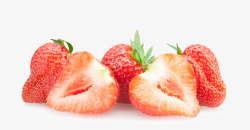 切块的草莓新鲜草莓高清图片