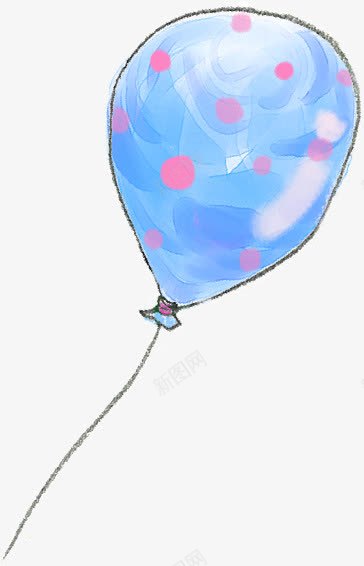 卡通涂鸦颜色蓝色气球png免抠素材_新图网 https://ixintu.com 卡通 气球 涂鸦 蓝色 颜色