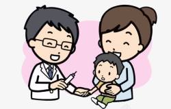 宣传牌425宝宝接种疫苗漫画高清图片