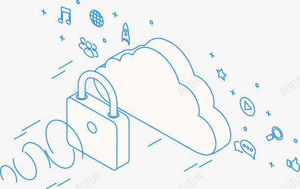 互联网云计算png免抠素材_新图网 https://ixintu.com 云计算 信息安全 数据安全 矢量素材