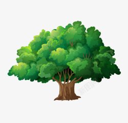 创意大树条形码卡通手绘美丽的大树高清图片