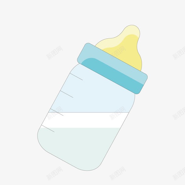 手绘奶瓶png免抠素材_新图网 https://ixintu.com 圆角 奶瓶 层次 扁平化 手绘 水瓶 渐变 线稿