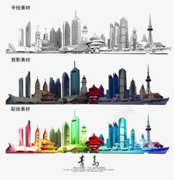 青岛风景素描建筑高清图片