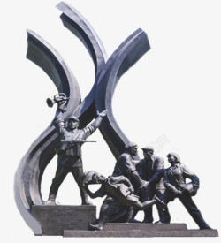 雕塑人物红军雕塑手绘图案高清图片
