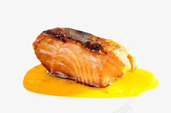 铁板鳕鱼排美味浇汁香煎鳕鱼扒高清图片