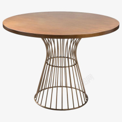设计酒店木质的圆形小桌子高清图片