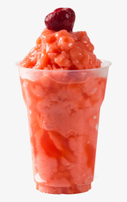 热饮料饮用草莓冰沙饮料实物高清图片
