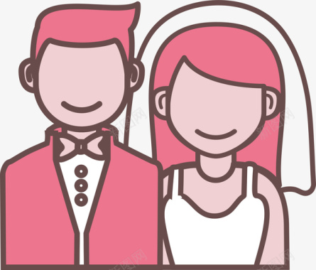 粉色结婚婚礼图标图标