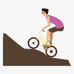 自行车锻炼青春活力自行车挑战矢量图高清图片
