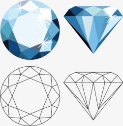 钻石立体平面素材