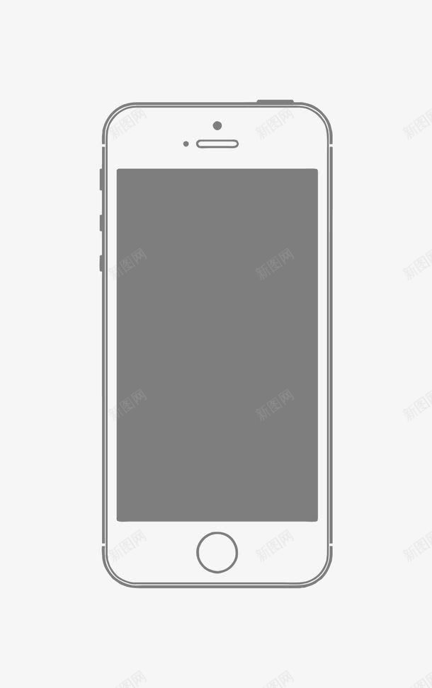 iphone手机线框png免抠素材_新图网 https://ixintu.com 手机 手机素材 手机线框 矢量iphone 矢量手机